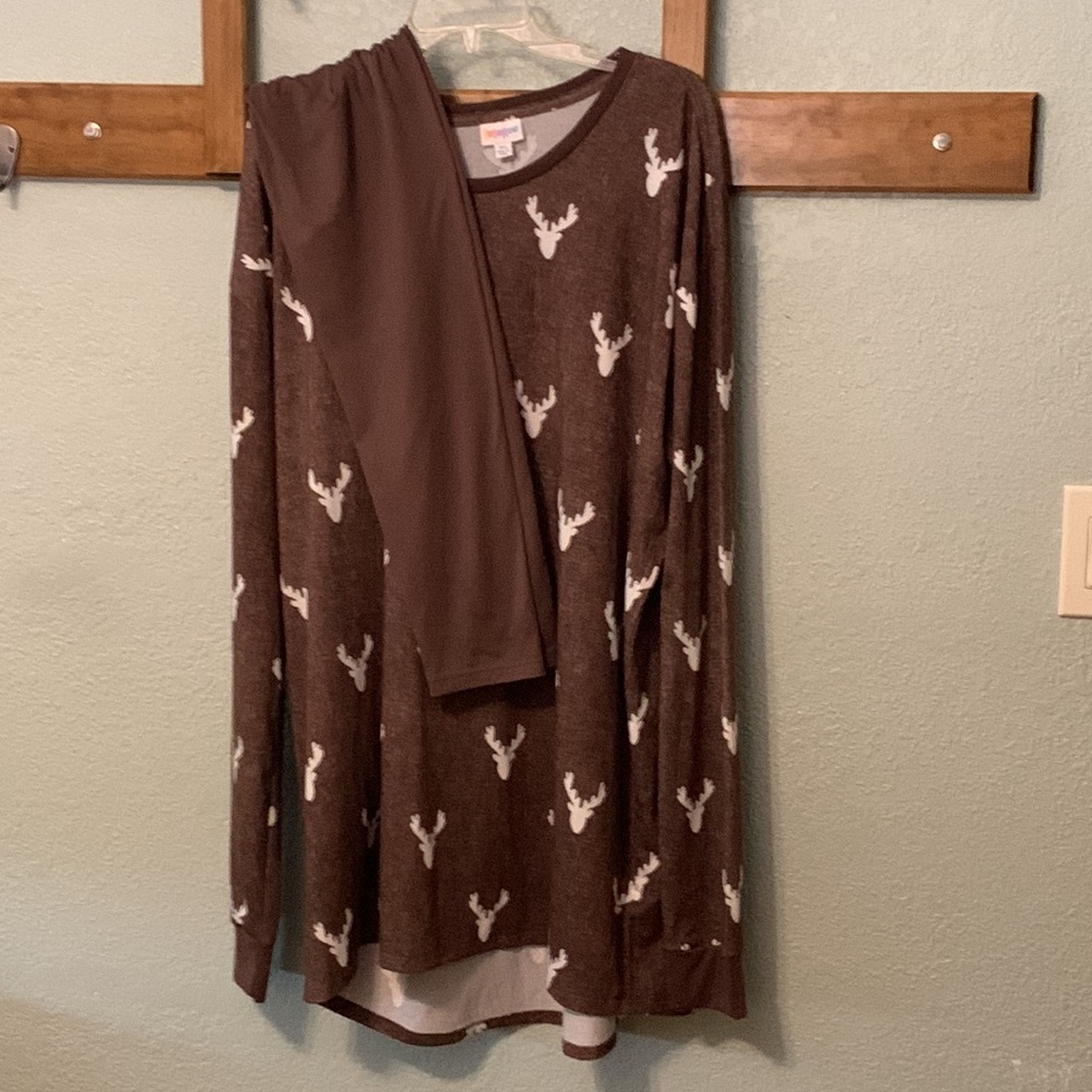 3XL LulaRoe Outfit - LS Hudson Tunic & Legging